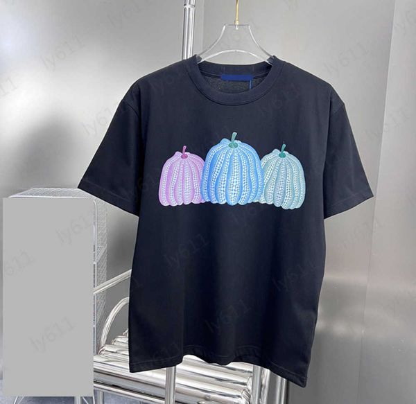 

designer mens t shirt luxuey short polo classic brand logo cartoon print pattern knit ribbed round neck breathable active loose men black ts, White;black