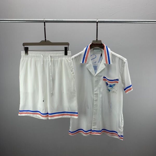 

men's plus tees & polos 2023 summer new fashion crew neck t shirt cotton short sleeve shirt hawaiian beach print shirt shorts sports su, Black;brown