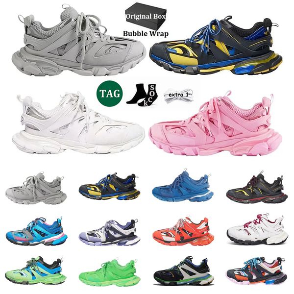 

luxury designer men women casual shoes track 3 3.0 triple white black pink grey green sneakers leather trainers sport shoes