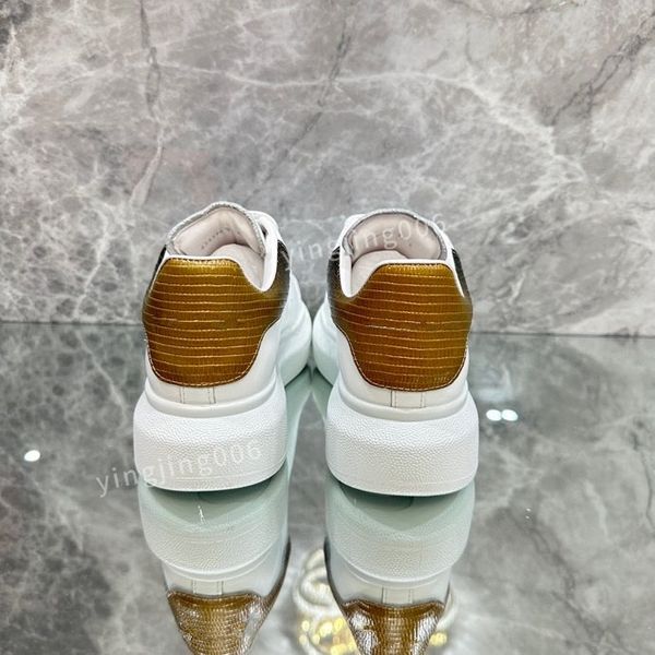 

2023new platform men quality casual shoes leather lace-up sneaker fashion lady flat running trainers letters gym sneaker, Black