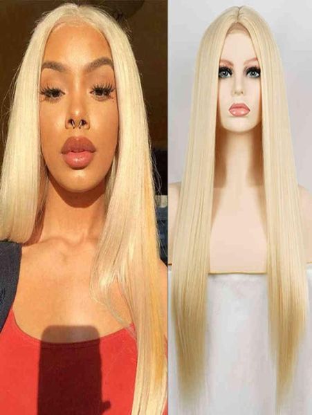 

hair ombre blonde long straight synthetic middle part brown ginger wine red cosplay fake for women heat resistant fiber 2203019142666, Black;brown