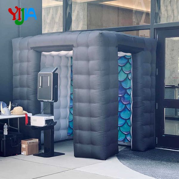 

new white or black p booth rentals inflatable led p booth for party wedding