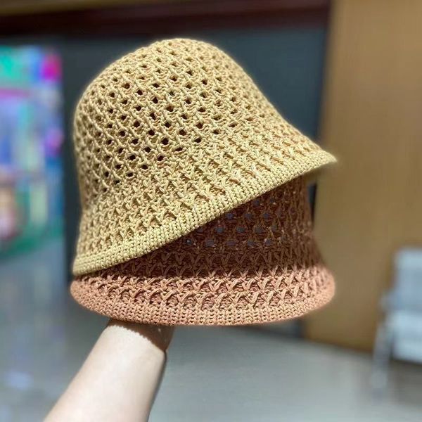 

wide brim hats bucket simple girl sun floppy summer for women beach panama straw dome weave femme shade 230517, Blue;gray
