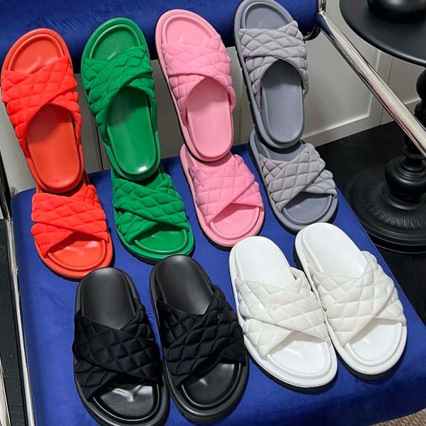 

casual shoes designer slippers women platform slide sandal slipper thick bottoms lady flip flops embroidery printed luxury summer beach shoe, Black