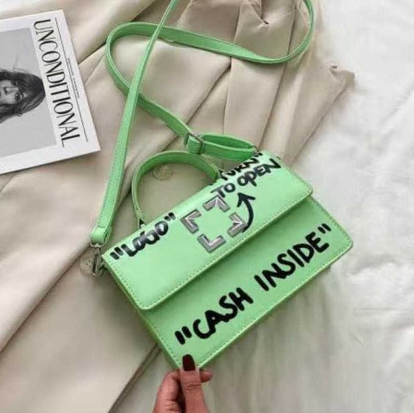 

luxury classic evening women's bags handbag offs brand designers graffiti bag fashion letter backpack one shoulder purse ladies handbag