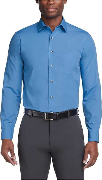 

heusen men's formal shirt regular van fit poplin solid onnh, White;black