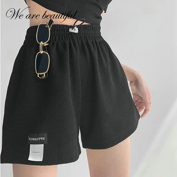 

womens shorts women sport casual homewear yoga short pants bottoms female elastic waist pockets trousers ladies running exercise 230516, White;black