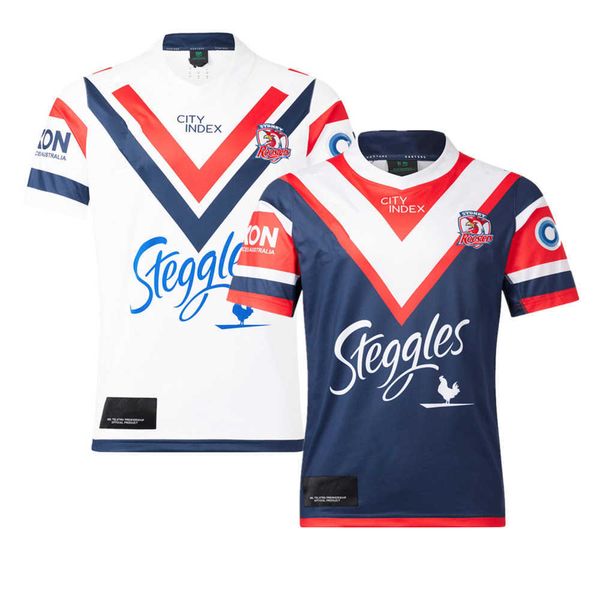 

1jzj new men's t-shirts fashion rugby 2023 australia roosters home away rugby jersey fishing suit rugby big size 4xl 5xl, White;black