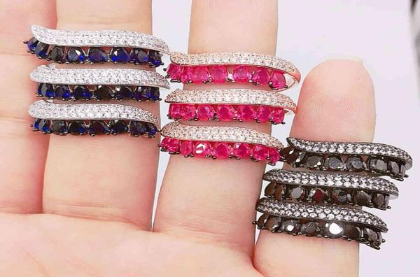 

missvikki 2021 gorgeous cubic zircon crystal rings rings for women noble bridal wedding party anniversary gift jewelry1308004, Silver