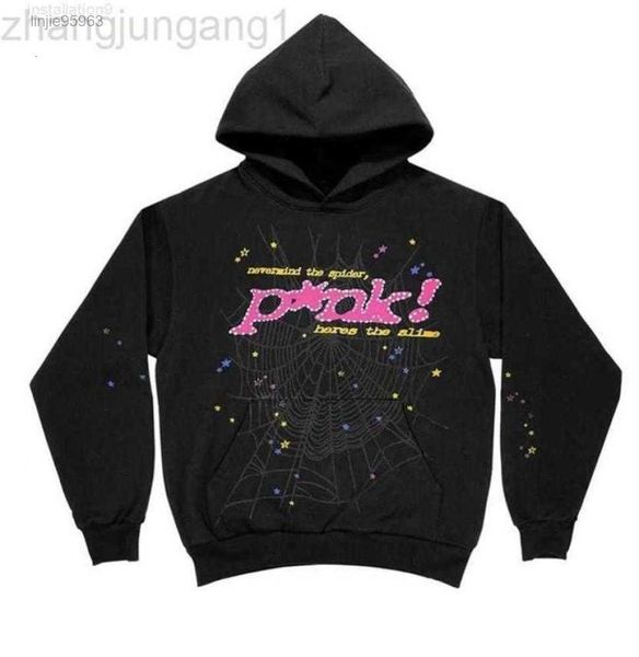 

txis 222ss designer spider 555 hoodie pullover pink sp5der young thug hoodies senior classic leisure multicolor autumn winter men 8194119vzz, Black