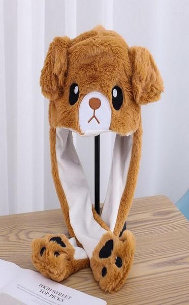 

berets creative hat gift can move pinching ears cute animal men women hats with dog moving3400169, Blue;gray