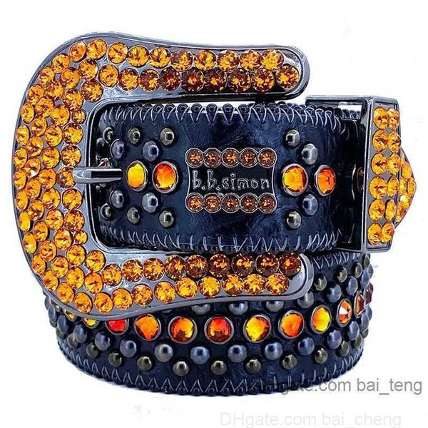 

2fashion 2023 belts for women mens designer bb simon belt shiny rhinestones mu, Blue;gray