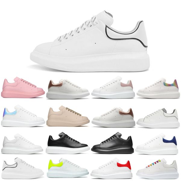 

designers casual shoes oversized lace up women men sneakers platform sole white black espadrille leather velvet suede trainers