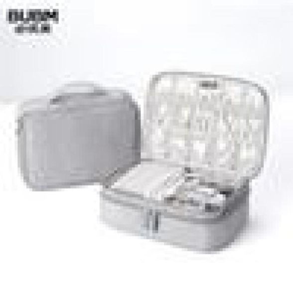

bubm portable cable bag digital usb gadget organizer wires charger cosmetic zipper bag power bank sleeve with ipad pouch 2205314701917