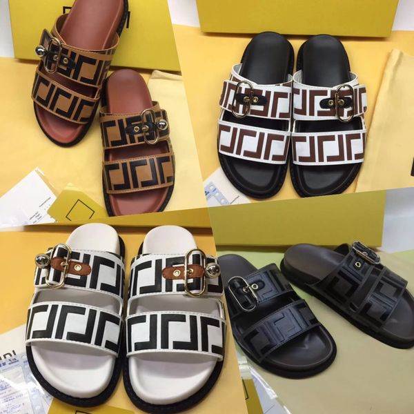 

designer rubber slides sandals blooms brown black white web fashion mens slippers womens shoes beach flip flops with flower box 36-42