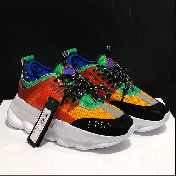 

casual shoes italy reflective height chain reaction sneakers triple black white multi-color suede red blue yellow fluo tan men women trainer