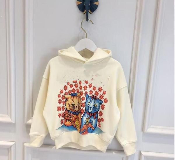 

kids sweatshirts boys girls hoodies loose fashion letter wave printed cartoon lovely streetwear hiphop pullover children casual sweatshirt, Black