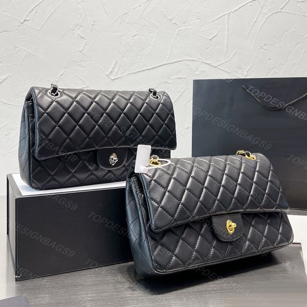 

cf designer bags for women 7a sheepskin real leather channel bag lady luxury crossbody shoulder bags chain link messenger bag 25cm