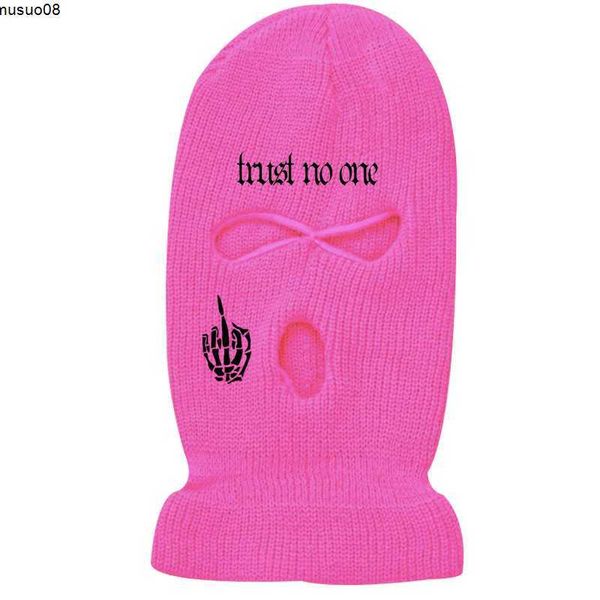 

beanie/skull caps autumn winter warm ski mask hats 3-hole knit full face cover balaclava bonnet funny party embroidery beanies riding caps j, Blue;gray