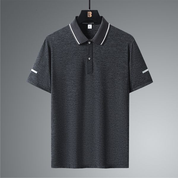 

men's polos casual summer short sleeve solid black blue polo shirt brand fashion clothes for men oversize 6xl 7xl 230518, White;black