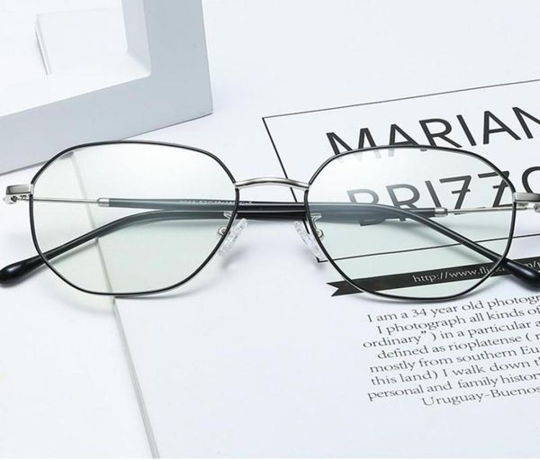 

fashion sunglasses frames pochromic eyeglasses metal full frame anti blue eyewear antiuv flexible adjustable eyeglass okul8294021, Black