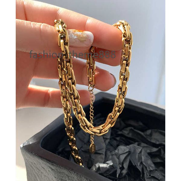 

6mm wide mix weaved watchband chain stainless steel necklace 18k gold plated necklaces non tarnish street punk jewelry wholesale, Silver