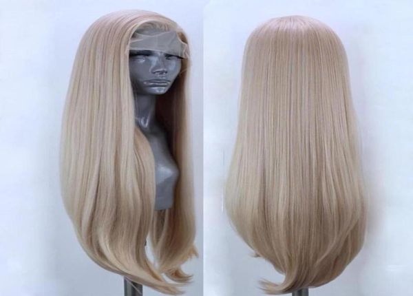 

closures glueless synthetic lace front blonde half hand tied for women heat resistant fiber hair straight 26 inches cosplay4610431, Black;brown