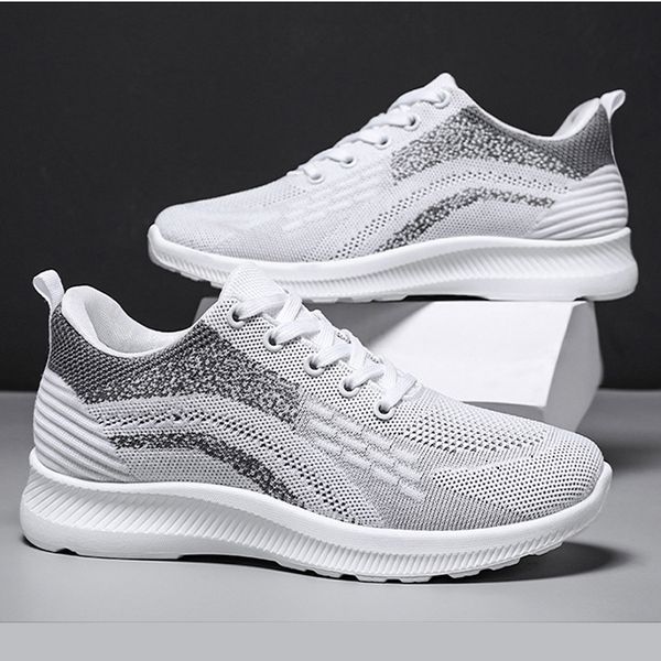 

men's running shoes are lightweight and comfortable.with lightweight shock absorption white black and grey outdoor sports shoes3 for me