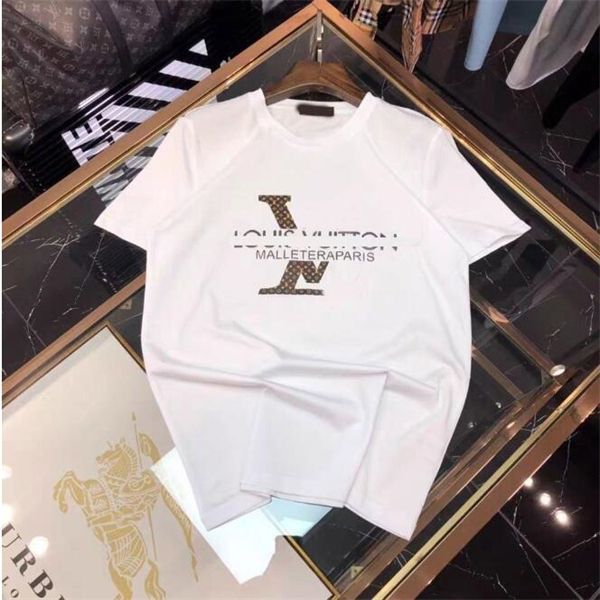 

luxury mens designer t shirt black white embroidered letter printing cotton short sleeves selling high-end brand clothing m-4xl#11, White;black