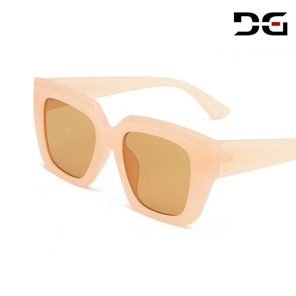 

2022 new small square men's and women's fashion net red sunglasses, White;black