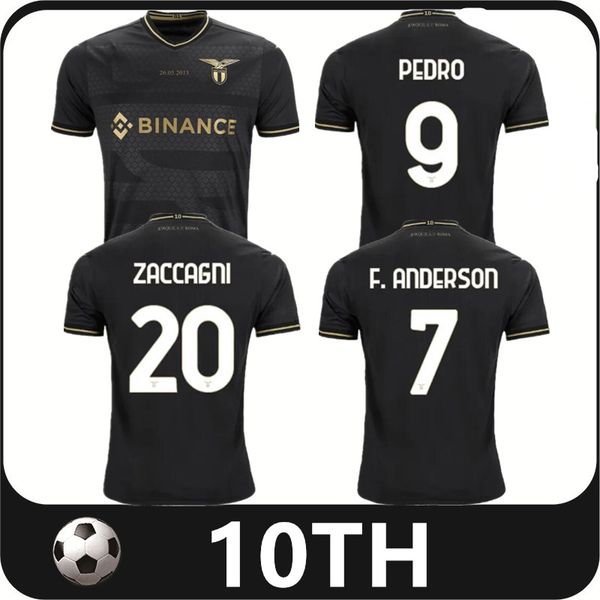 

2023 lazio soccer jerseys 10th anniversary special kids kit maglie da calcio 23 24 football shirt 2023 luis alberto immobile sets, Black;yellow