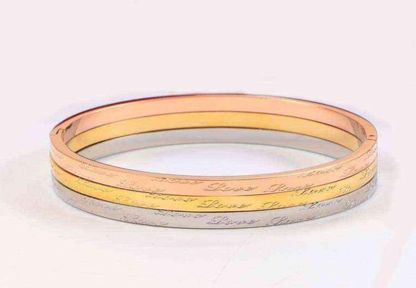 

316l titanium steel bangle cuff bracelet eternity love forever bracelets white fritillary bangles 18kgp rose gold jewelry en acier1848950, Black