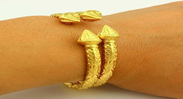 

2 pcs whole arrived dubai fashion openable 18 k yellow solid fine gf gold bangle trendy bracelet jewelry4800786, Black