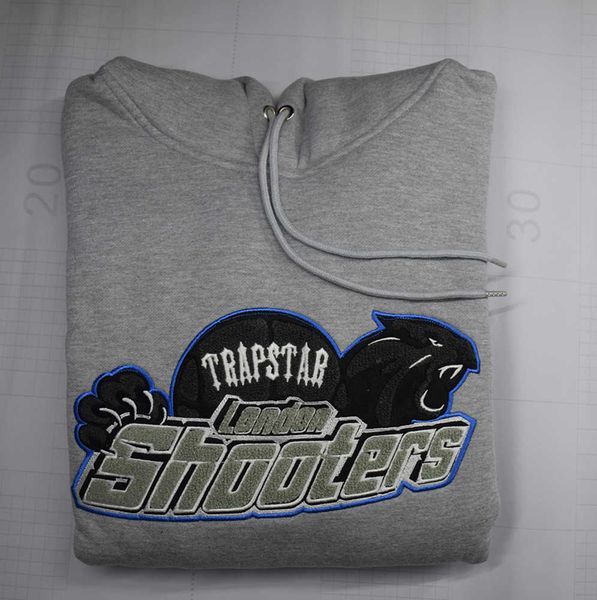 

leisure design tracksuits casual embroidered men women hoodie trapstar london shooters hooded tracksuit designer breathable design 67ess, Gray