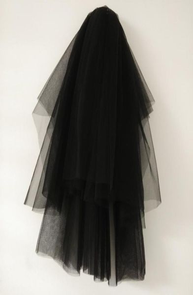 

bridal veils jin is yarn black wedding with comb four layers tulle short veil accessories for halloween party dress1924776