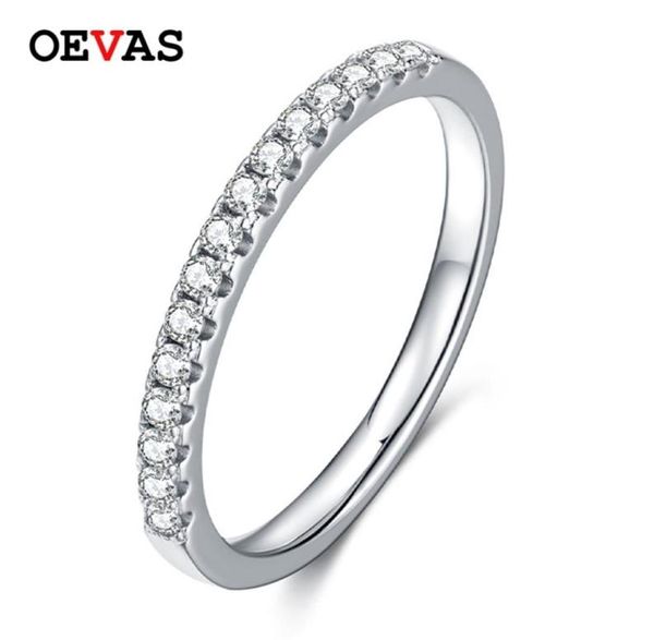 

oevas real finger rings 18k white gold color 100 925 sterling silver sparkling anniversary gifts party fine jewelry 2202163374088, Slivery;golden