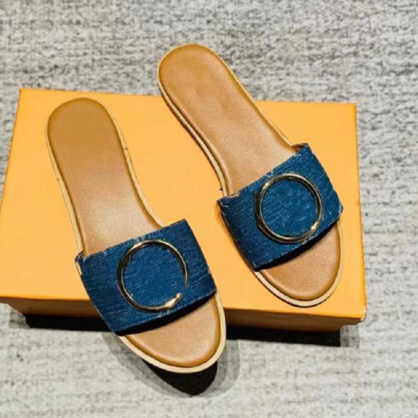

designer classic new 2023 womens slippers leather sandal letter printing summer sandals outdoor fashion brand women's beach scuffs slip, Black
