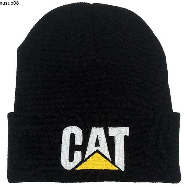 

beanie/skull caps men knitted hat letter cat beanie skullcap sailor cap cuff brimless retro navy fashion j230518, Blue;gray