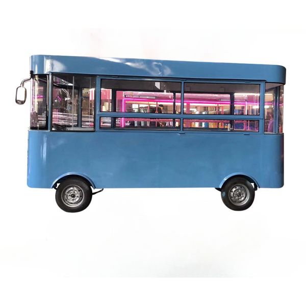 

4m long electric food cart mobile trailer og ice cream food truck with full kitchen trolley coffee bar kiosk stands for mall