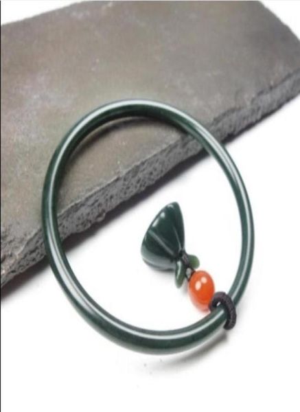 

5662mm natural hetian sapphire jade bracelet012345673652039, Black