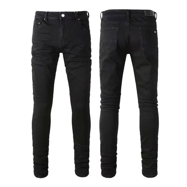 

black ripped jeans miri designer motorcycle trendy ripped patchwork hole size 30-40 streetwear all year round slim legged 19vtbk, Blue