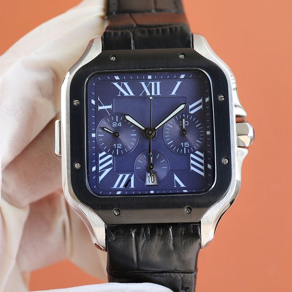 

mens watch automatic mechanical 7750 movement watches 43mm waterproof sapphire wristwatch montre de luxe, Slivery;brown
