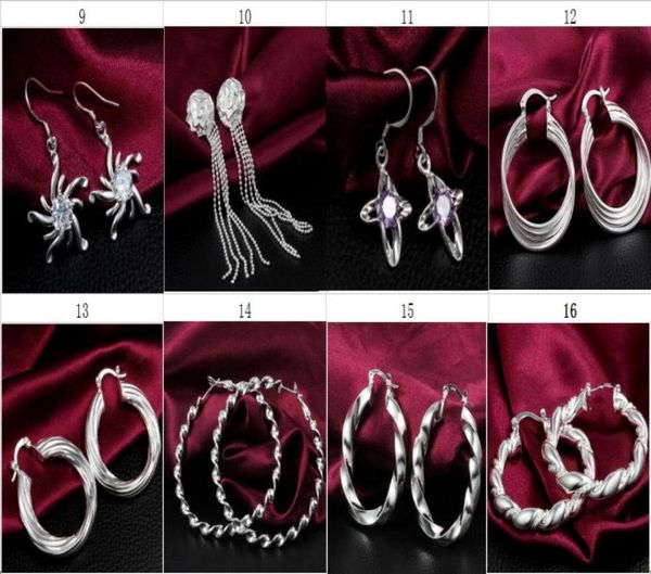 

fashion jewelry manufacturer mixed 50 pcs a lot earrings 925 sterling silver jewelry factory fashion shine earrings 17687423094