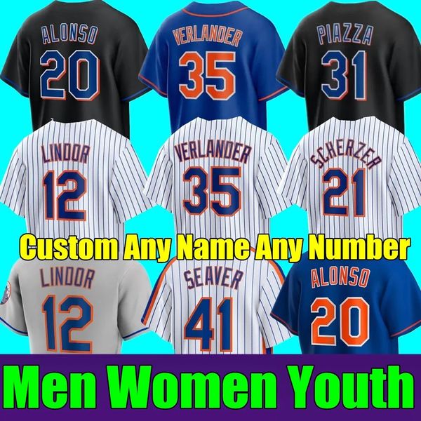 

2023 custom s-4xl pete alonso starling marte francisco lindor jacob degrom justin verlander carlos correa luis guillorme max scherzer brando, Blue;black