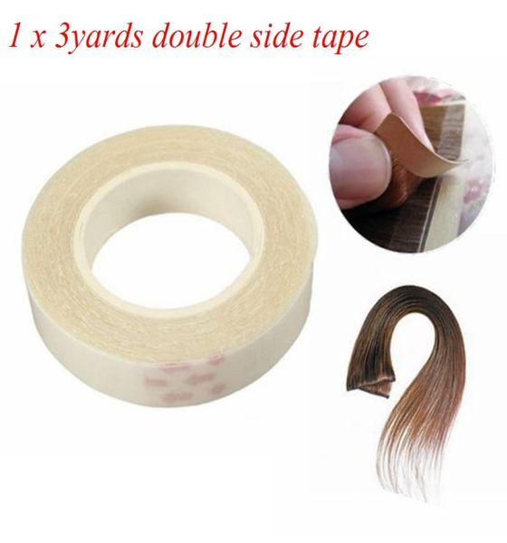 

1pcs 1cm3m doublesided adhesive tape for skin weft hair extensions super adhensive tape1140923, Black;brown