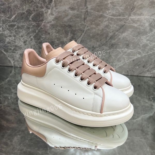 

2023brand designer platform womens men quality casual shoes leather lace-up sneaker lady flat running trainers letters gym sneaker, Black