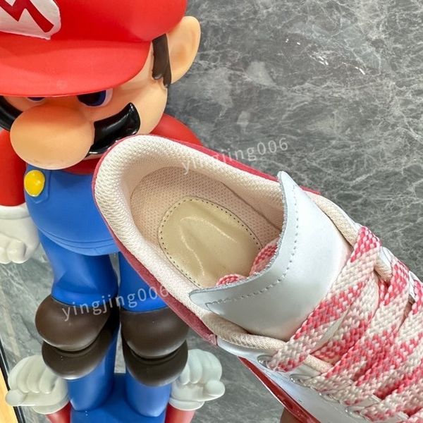 

new platform women mens quality casual shoes leather lace-up sneaker fashion lady flat running trainers letters gym sneaker2023, Black