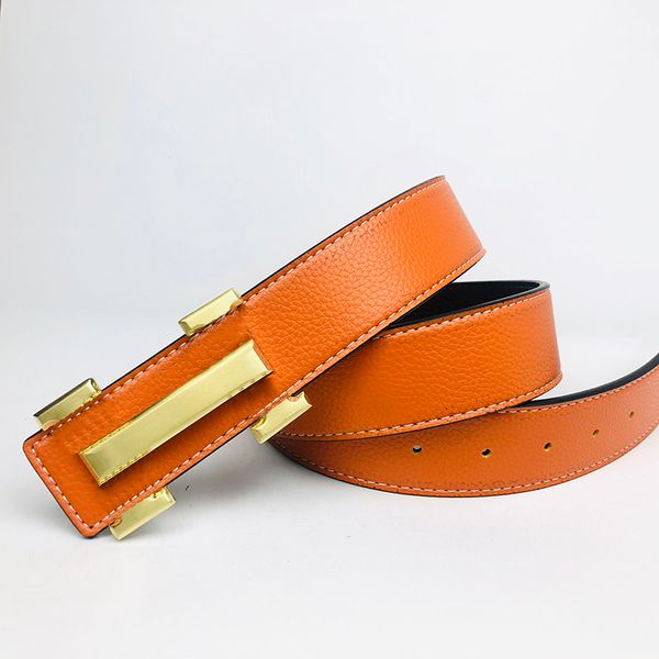 

womens designer belt brand classic letter grommet fashion designer genuine leather belt men belts waistband width 3.8cm size 105-125cm, Black;brown