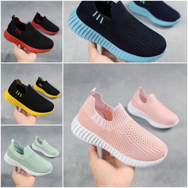 

2023 kid sports shoes spring and summer children casual breathable mesh running shoes large one footed outdoor walking sneakers kids light j, Black