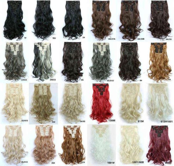 

nxy hairpieces female 12 set long curly hair clip0123453196166, Black;brown